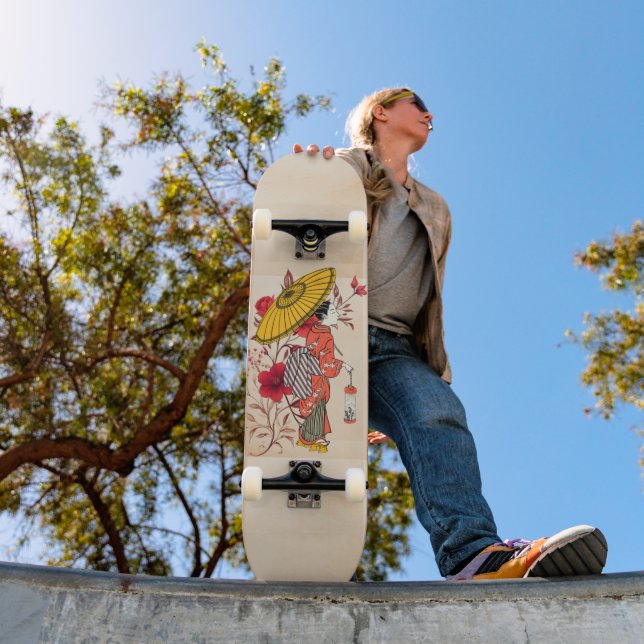 skate de mulheres asiáticas (Ao ar livre 1)