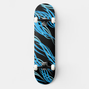 skate de ondas azuis