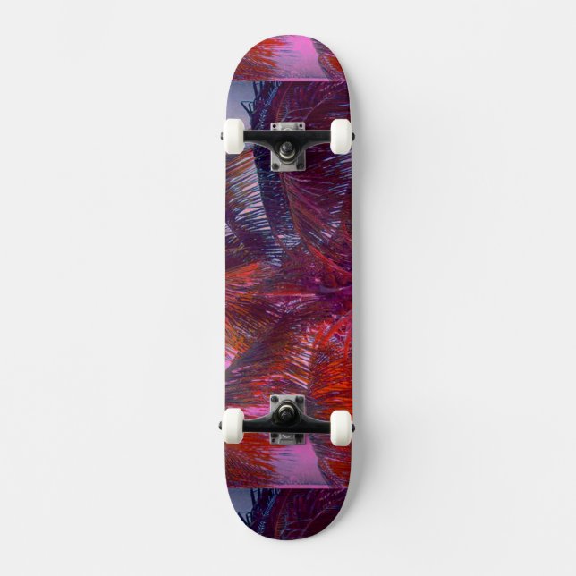 skate de ondas de cores tropicais (Frente)
