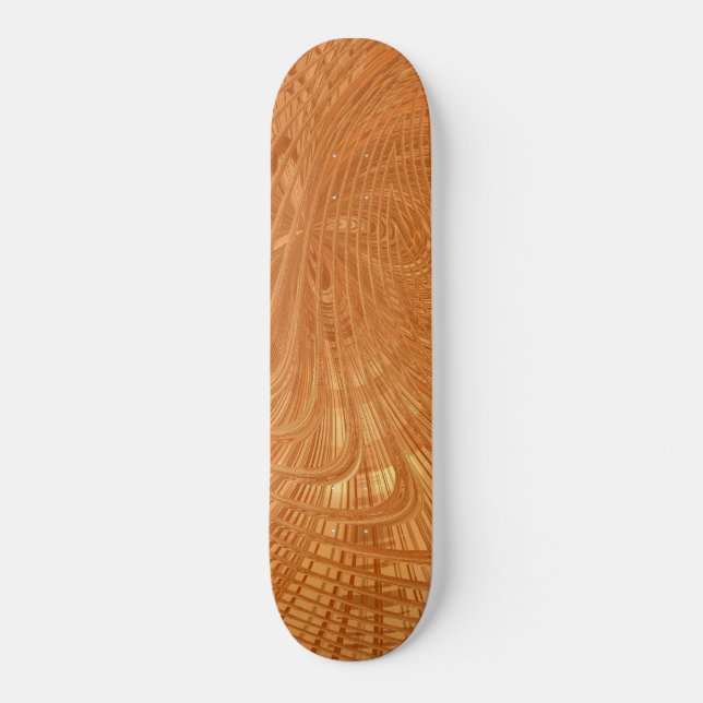 skate de ondas de Ouro abstrato (Frente)