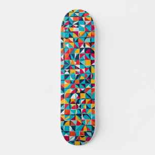 skate de padrão mosaico geométrico