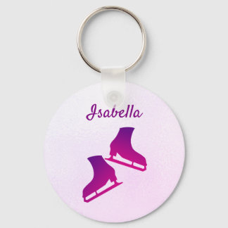 Skate de patinação no gelo chaveiro rosa púrpura