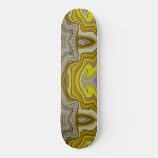 Skate de pintura amarilla con beige (Frente)