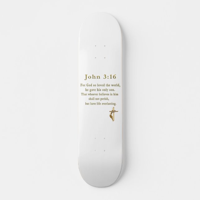 skate de presentes cristãos John 3:16 (Frente)