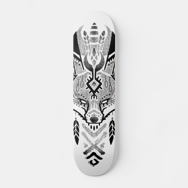 Skate de renard style tattoo badass (Frente)