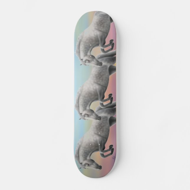 Skate de salto Dappled do cavalo cinzento (Frente)
