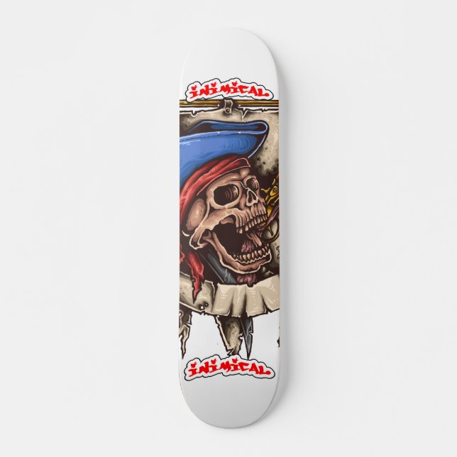 Skate Deck de Pirata de Morto Inimável (Frente)
