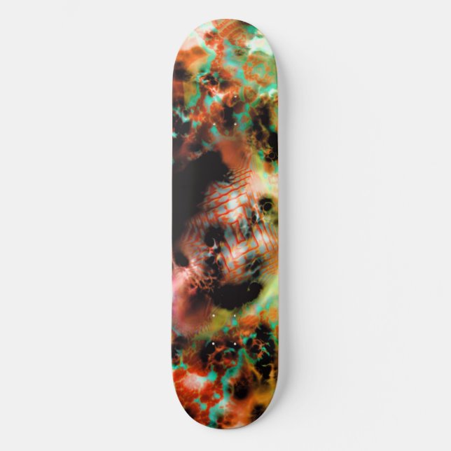 Skate Deck do skate: Abstrato Orange" (Frente)