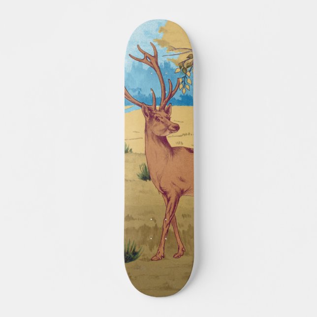 Skate Deers in Forest Vintage Animal (Frente)