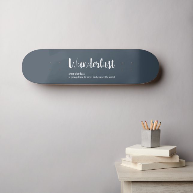 Skate Definição de wanderlust branco cinza azul cor (Arte de parede (Horz))