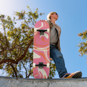Skate Derramar - Rosa, Laranja e Creme
