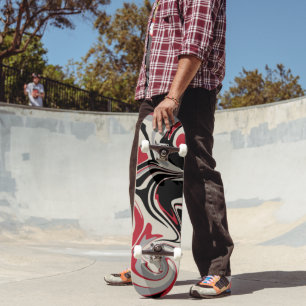 Skate Derramar - Vermelho, Cinza, Preto e Branco Osso