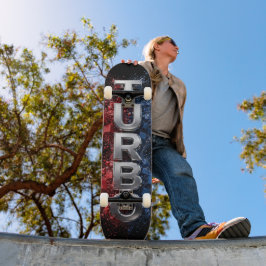 Skate Desenho 3D cromado TURBO futurista
