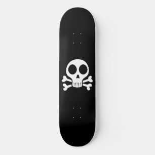 Skate Desenho de Caveira Pirata
