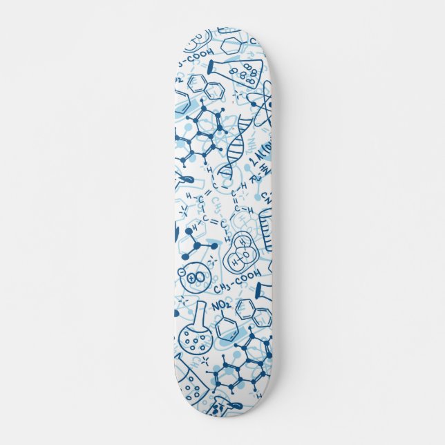 Skate Desenho de Doodle da Ciência da Química (Frente)