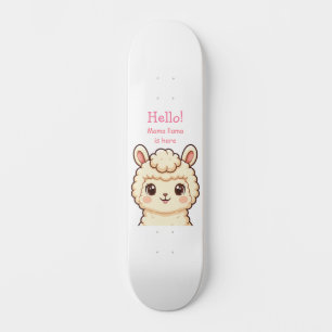 Skate Desenho de ilustração de lhama fofa