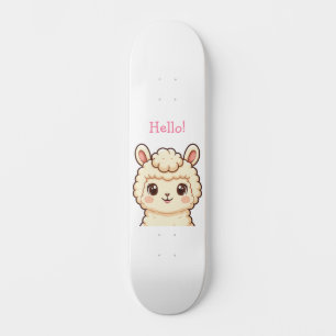 Skate Desenho de ilustração de lhama fofa