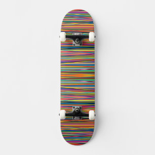 Skate Desenho de listras abstratas coloridas