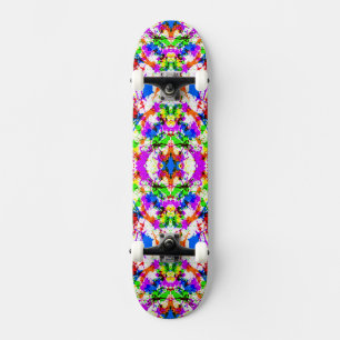 Skate Desenho de pintura respingada colorida fofa