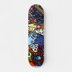 Skate Desenho em quadrinhos colorido