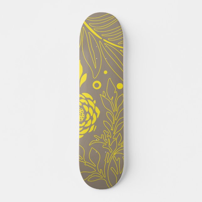 Skate Desenho Floral 18 (Frente)