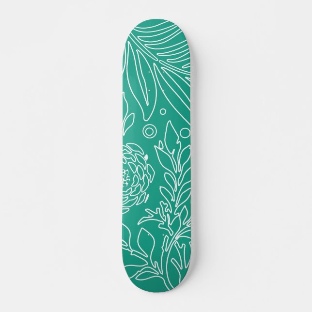 Skate Desenho Floral 34 (Frente)