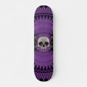 Skate Desenho Fractal Tribal da Caveira Gótica: Skateboa