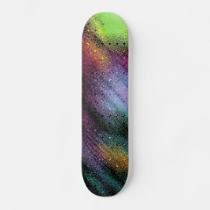 Skate Desenho Psicodélico Abstrato Múltiplo