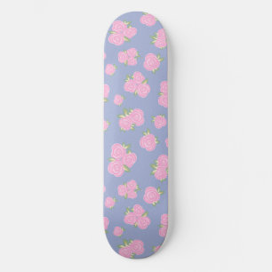 Skate Desenho Romântico de Rosa Antiga