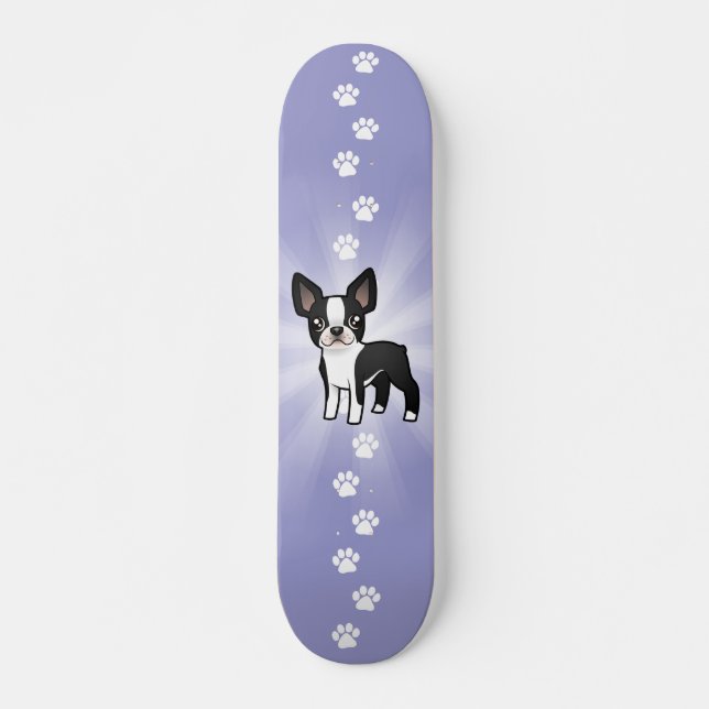 Skate Desenhos animados Boston Terrier (Frente)