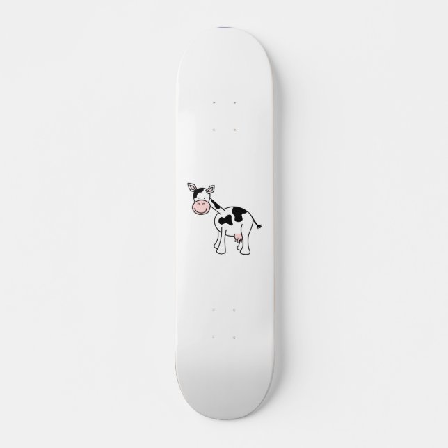 Skate Desenhos animados preto e branco da vaca (Frente)