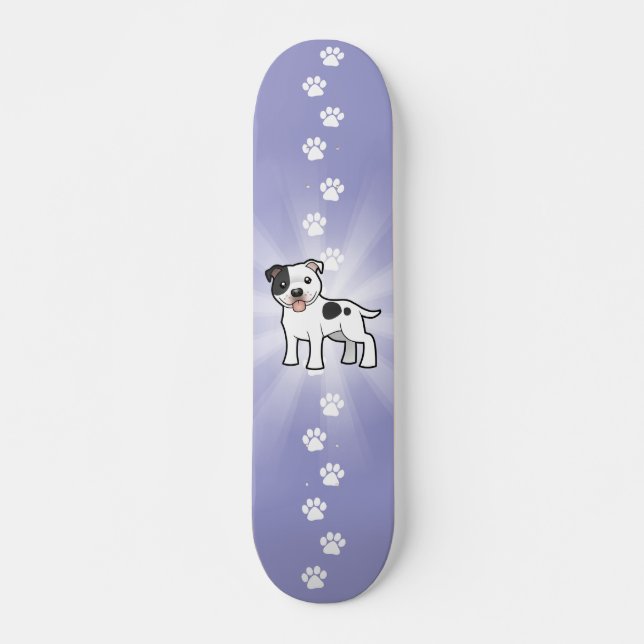 Skate Desenhos animados Staffordshire bull terrier (Frente)