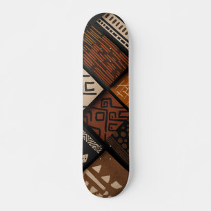 Skate desenhos da cultura africana em formas diagonais