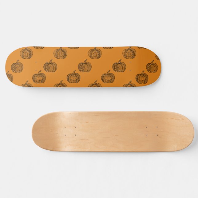 Skate Desenhos de Halloween boho mandala abóboras Outono (Horz)