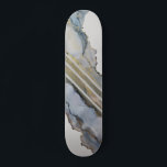 Skate Design Abstrato Azul de Tinta Moderna<br><div class="desc">A trabalho de arte para esta prancha vem de uma pintura original de tinta a álcool. Para ver a pintura original siga-me no Instagram @AlyMarieArt.</div>