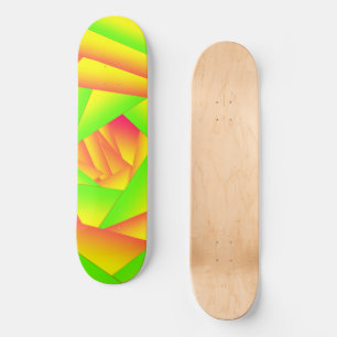 Skate Design Abstrato do Ombro Amarelo Laranja Verde Cit
