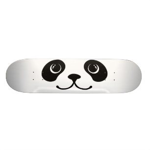 Skate Design animal bonito da cara da panda preto e