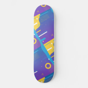 Skate Design azul mínimo colorido padrão