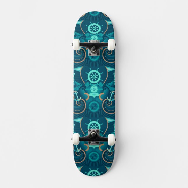 Skate Design azul náutico (Frente)