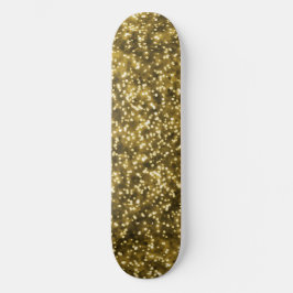 Skate Design Brilhante Dourado Amarelo Brilhante e bonit