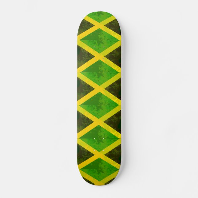 Skate Design da bandeira jamaicana (Frente)