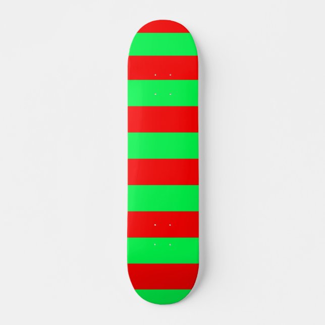 Skate Design das faixas vermelhas e verdes (Frente)