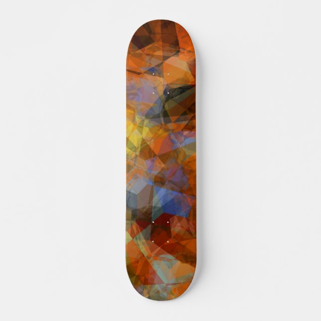 Skate Design de abstrato moderno cor de laranja enferruj (Frente)
