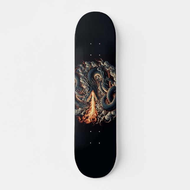 Skate Design de dragão fluido (Frente)