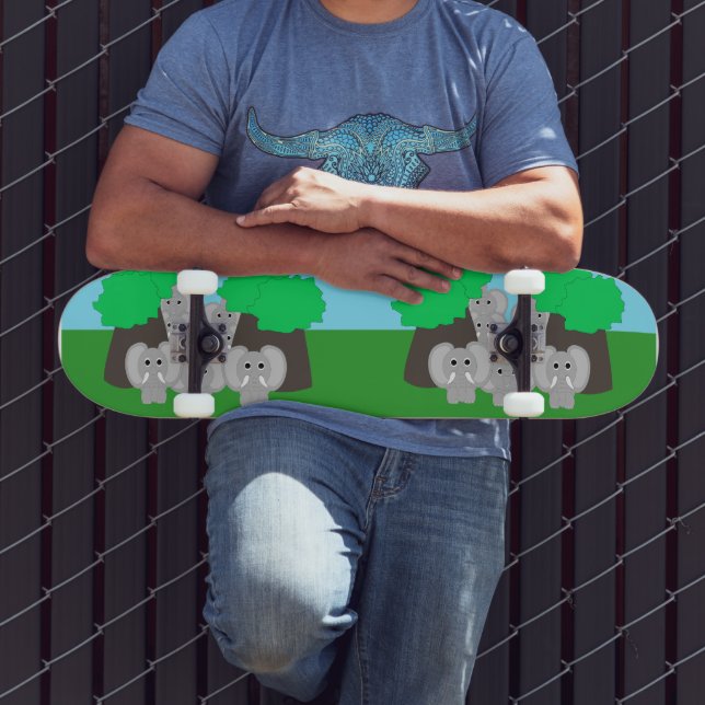 Skate Design de elefantes (Ao ar livre 3)