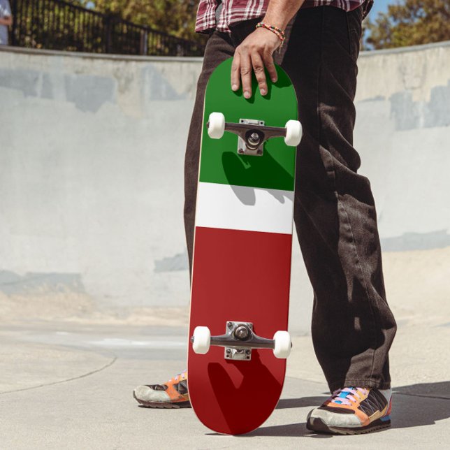 Skate Design de Estilo de Bloco de Cor Verde Vermelho (Criador carregado)