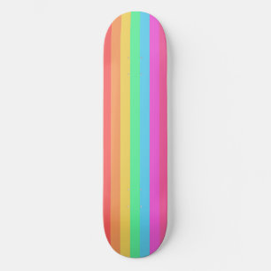 Skate Design de faixas de cores do arco-íris do Pastel