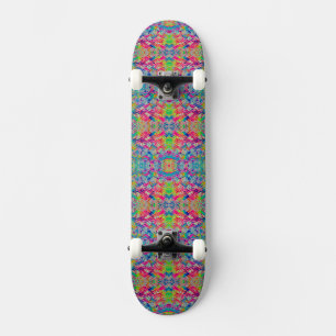 Skate Design de faixas neon coloridas fofas