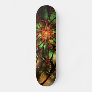 Skate design de flor fractal abstrato.