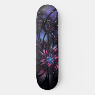 Skate design de flor fractal abstrato.